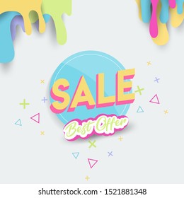 Sale banner template design, Big sale special offer. Vector illustration.