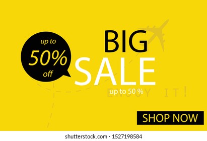 Sale banner template design. Big sale special offer.