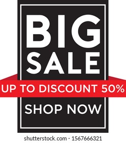 Sale banner template design, Big sale 50% black and red.Super Sale, end of season special offer banner. vector illustration. - Shutterstock ID 1567666321