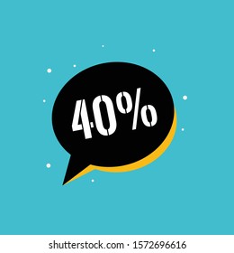 Sale banner template design. Big sale special offer. end of season special offer banner. vector illustration. up to 40% discount.