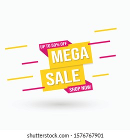 Sale banner template design, Big sale special offer. Vector illustration.
