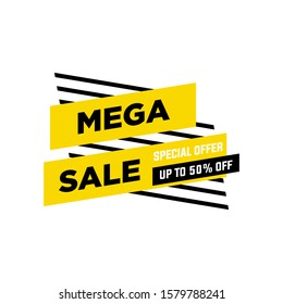 Sale banner template design, Big sale special offer, end of season special offer banner, vector illustration