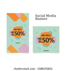 Sale banner template design, big sale special offer banner. Illustration of Big Sale Template for Website, Retail or Online Store. vector illustration.