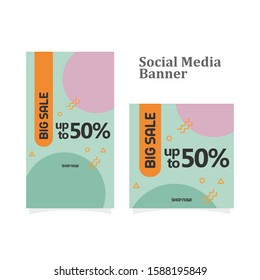 Sale banner template design, big sale special offer banner. Illustration of Big Sale Template for Website, Retail or Online Store. vector illustration.