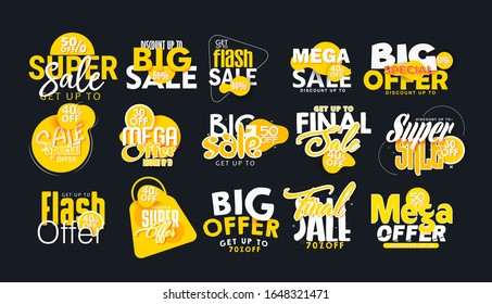 Sale banner template design, Big sale special offer. end of season special offer banner