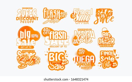 Sale banner template design, Big sale special offer. end of season special offer banner