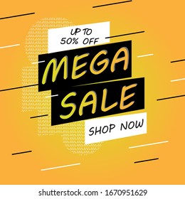 Sale banner template design, Big sale special offer. Vector illustration.