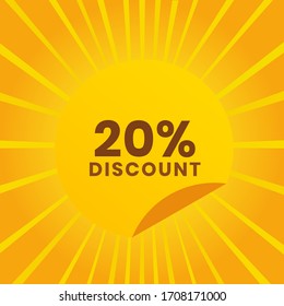 Sale banner template design. Big sale special offer. end of season special offer banner. vector illustration. up to 20% discount.