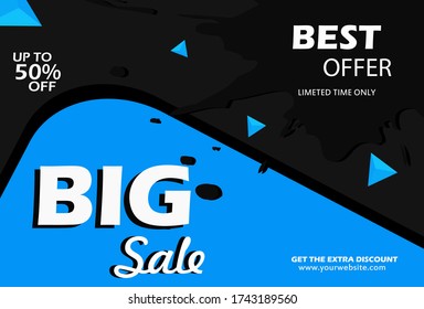 Sale banner template design, Big sale special offer. end of season special offer banner. vector illustration.