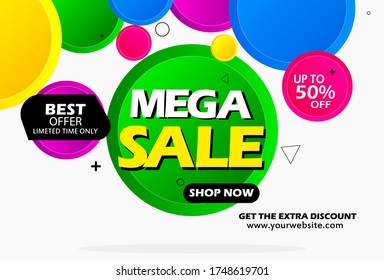 Sale banner template design, Big sale special offer. end of season special offer banner. vector illustration.