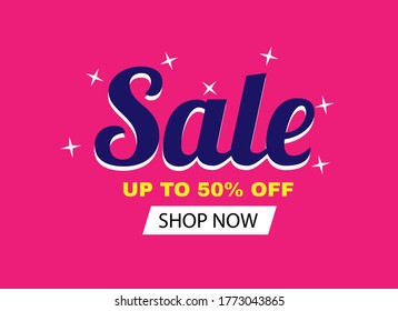 Sale banner template design, Big sale special up to 50% off. Super Sale, end of season special offer banner.