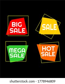 Sale banner template design, Big sale big sale. hot sale. vector illustration.