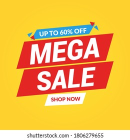 Sale banner template design, Big sale special offer. Vector illustration
