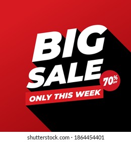 Sale banner template design, Big sale special offer. 