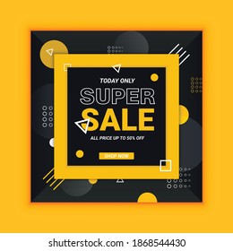 Sale banner template design, Big sale special offer banner. vector illustration.