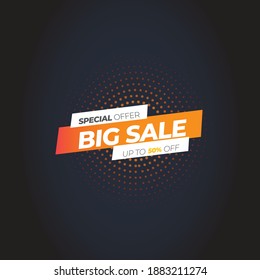 Sale banner template design, Big sale special offer. Vector illustration.