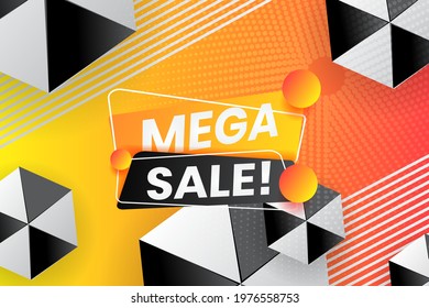 Sale banner template design, Big sale special offer. Vector illustration.