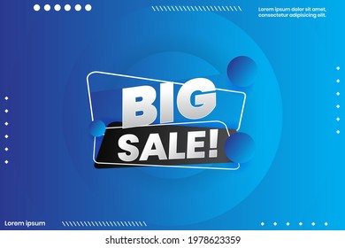Sale banner template design, Big sale special offer. Vector illustration.