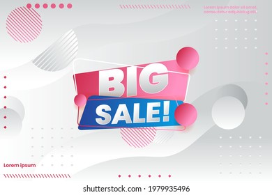 Sale banner template design, Big sale special offer. Vector illustration.