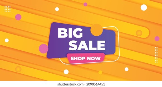Sale banner template design. Big sale special offer promotion discount banner.