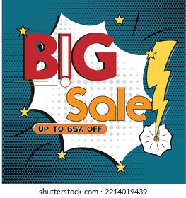 Sale banner template design, Big sale special offer, end of season Super Flash Sale banner, Promotion marketing material, Up to 65 percent discount