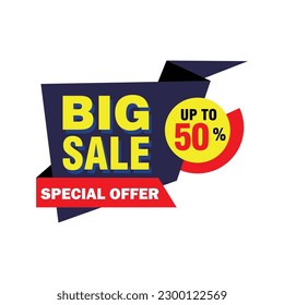 Sale banner template design, Big sale special offer. end of season special offer banner.