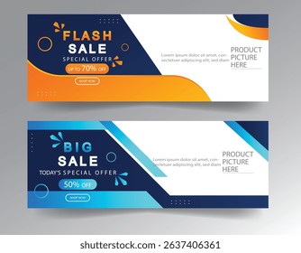 sale banner template design  big sale  flash sale. modern banner design.