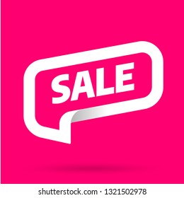 Sale banner template design with bubble. Big sale best offer. 3D paper tape vector illustration. Sale banner template design with bubble. Big sale best offer. 3D paper tape vector illustration.