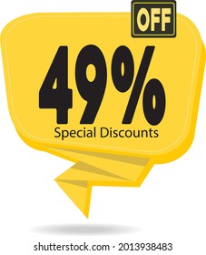 Sale banner template design with bubble. Discount offer price tag. 3D paper tape vector illustration.