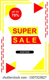 Sale banner template design for business