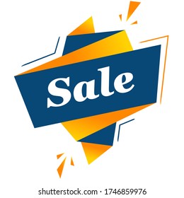 Sale banner template design. Clearance vector illustration