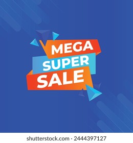 Venta diseño de Plantilla de Anuncio con fondo cómico, gran venta especial off. Super Venta, oferta especial de fin de temporada Anuncio. mega Super venta
