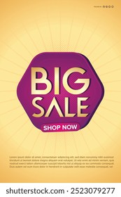 Sale banner template design with cool background , Big sale special offer. Super Sale, end of season special offer banner. social media poster. Big sale Offer.