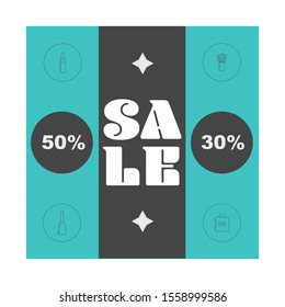 Sale banner template design. Cosmetic sale banner. Vector illustration