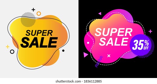 Sale banner template design. 
discount tag collection, special offer. Vector illustration.