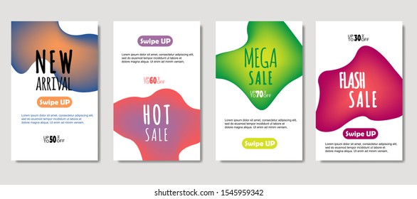 Sale banner template design. Dynamic abstract fluid mobile for sale banners, Mega sale special offer set. design for flyer, gift card,  Poster on wall ,coverbook,  banner, social media 