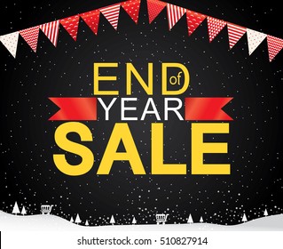 Sale banner template design, End of year sale, sale promotions, Template background, Vector EPS10.