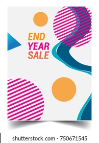 Sale banner template design, End of year sale, sale promotions, Modern and colorful Template background, Vector EPS10.
