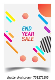 Sale banner template design, End of year sale, sale promotions, Modern and colorful Template background.