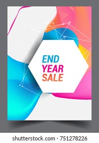 Sale banner template design, End of year sale, sale promotions, Modern and colorful Template background.