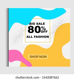 Sale banner template design. Eps 10 vector illustration