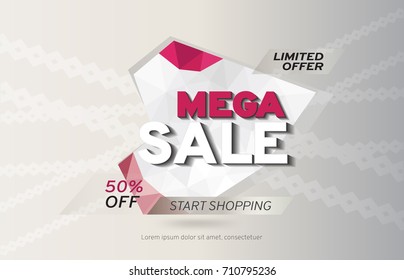 Sale banner template design. EPS 10