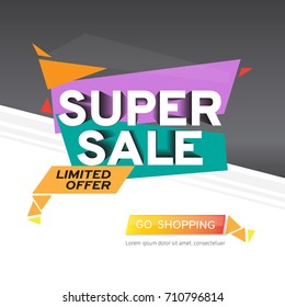 Sale banner template design. EPS 10