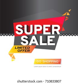 Sale banner template design. EPS 10
