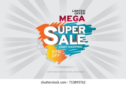 Sale banner template design. EPS 10