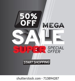 Sale banner template design. EPS 10