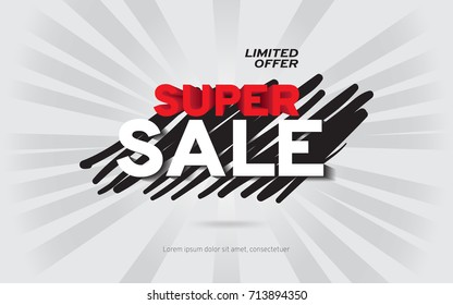 Sale banner template design. EPS 10