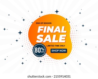 Sale banner template design, Final sale special offer. 