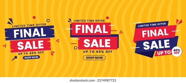 Sale banner template design, Final sale offer.