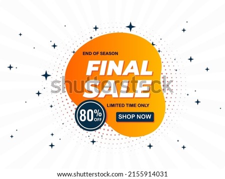 Sale banner template design, Final sale special offer. 